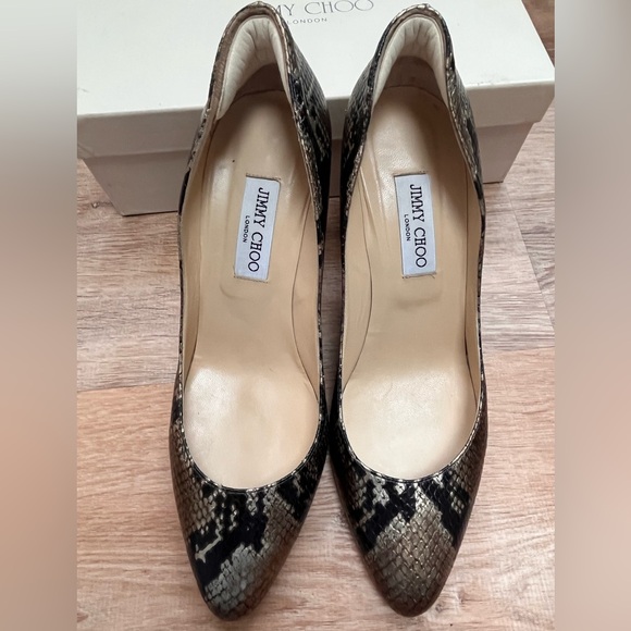 Authentic Jimmy Choo Gilbert Snakeskin Heels - Picture 4 of 5